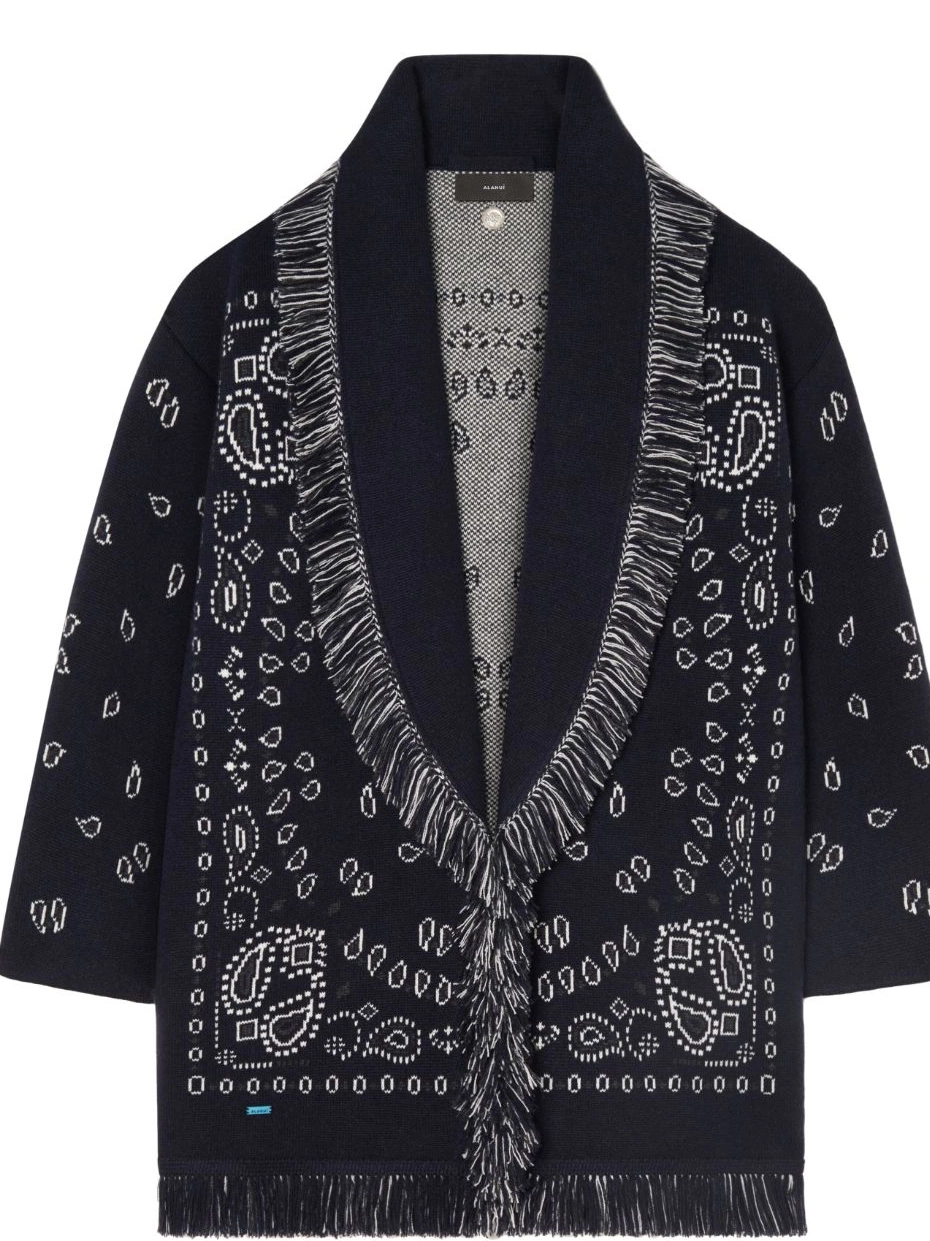 Cheap Bandana jacquard cashmere Alanui cardigan Women 0823